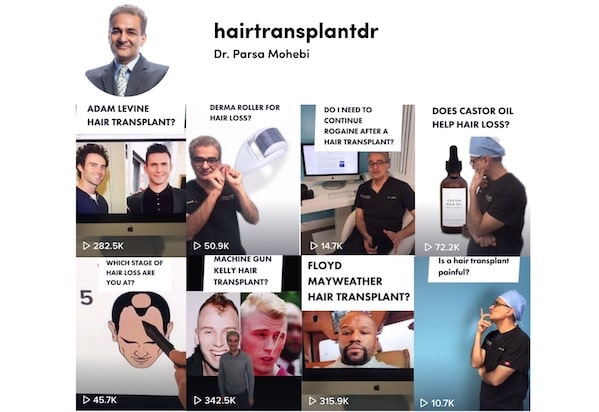 Learn about hair transplants on TikTok